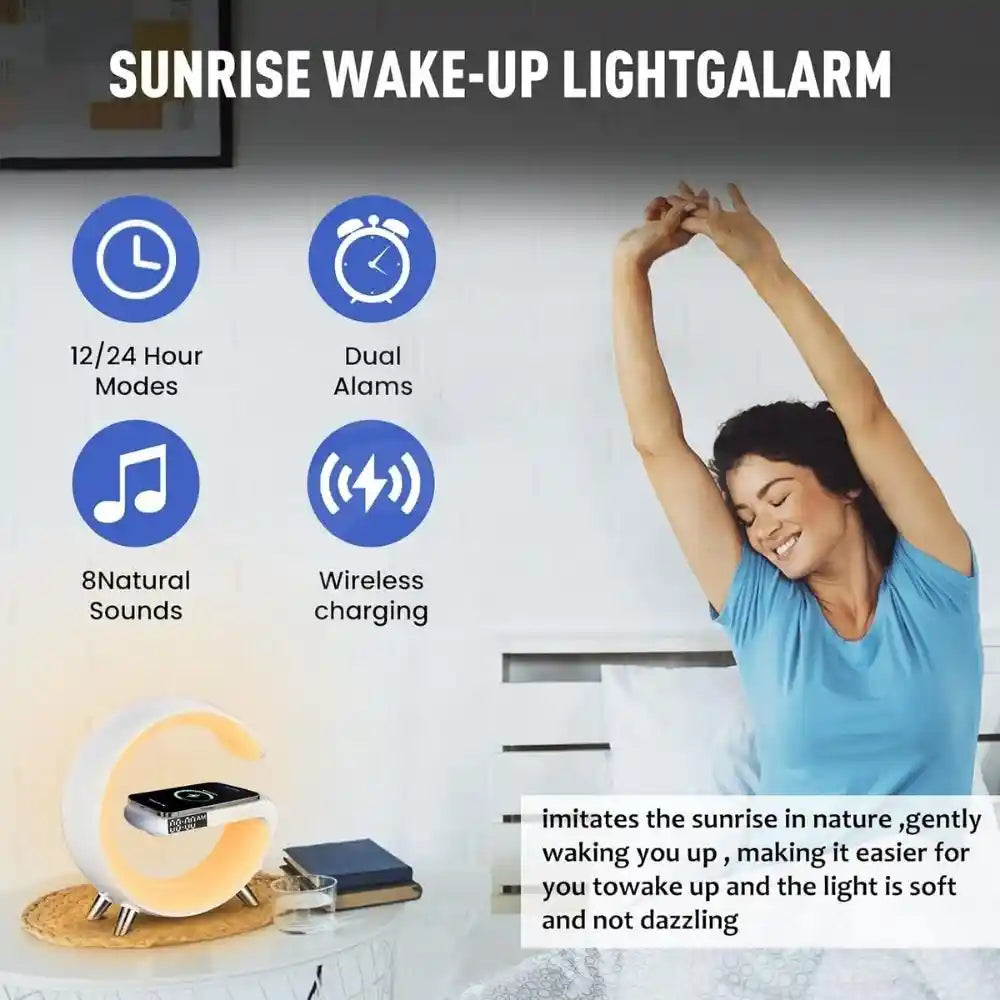 G63 Smart LED Light Clock - Digital Alarm with Night Lamp & Modern Design